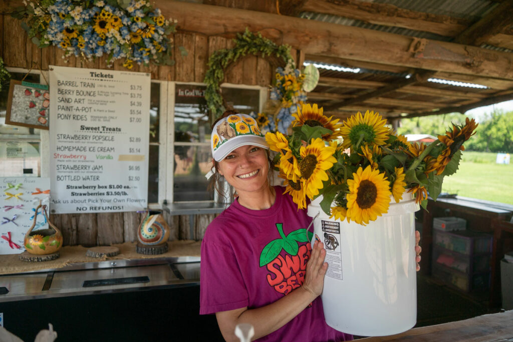 Audrianna Fadely at Sweet Berry Farm in Marble Falls Texas