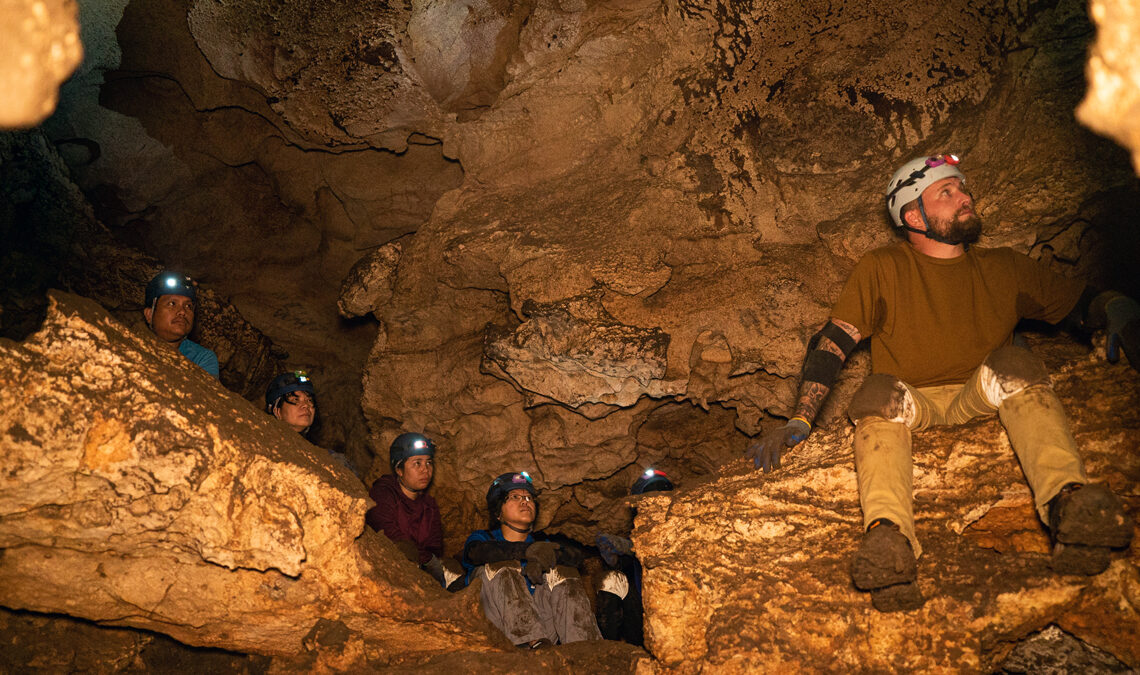 Longhorn Cavern State Park wild cave tour in the cavern