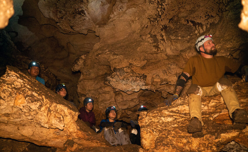 Longhorn Cavern State Park wild cave tour in the cavern