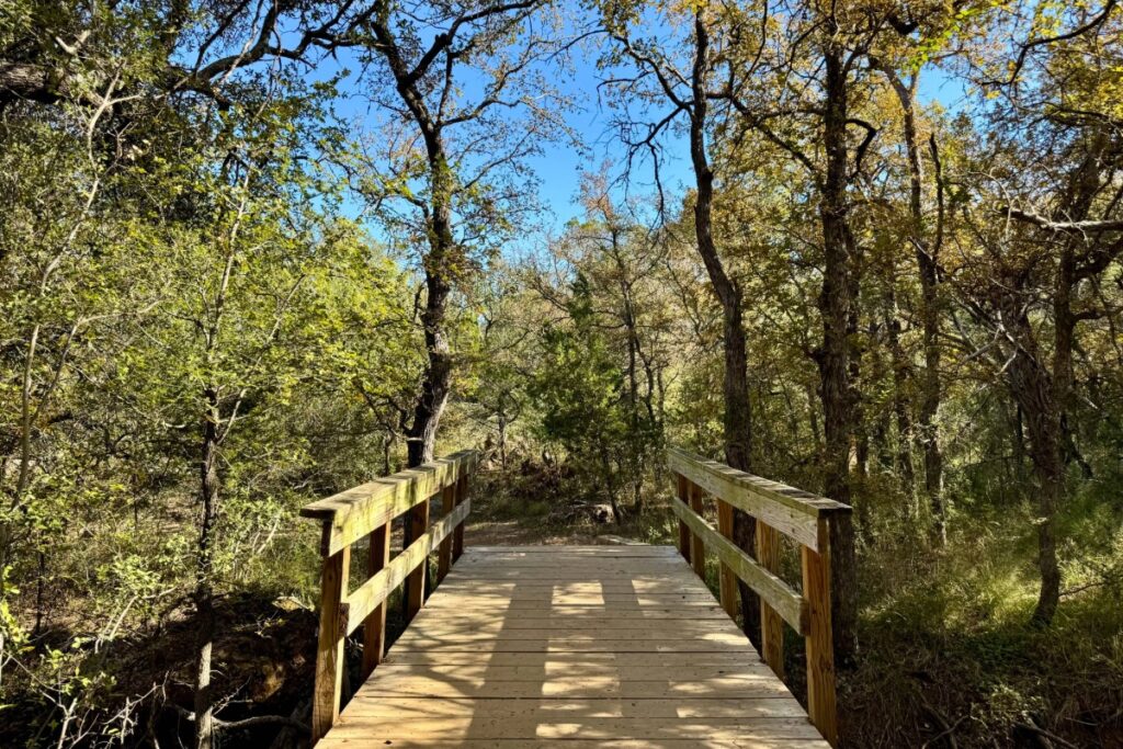 Inks Lake State Park trail bridge