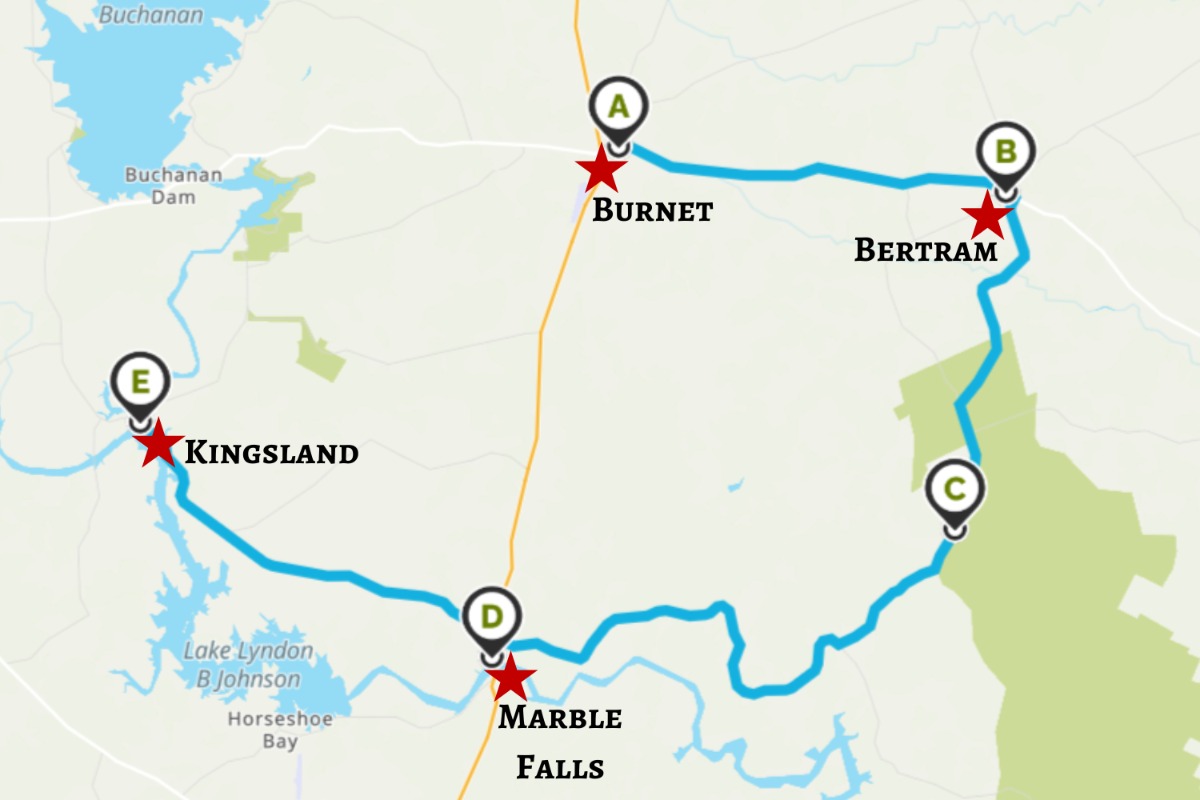 Highland Lakes map