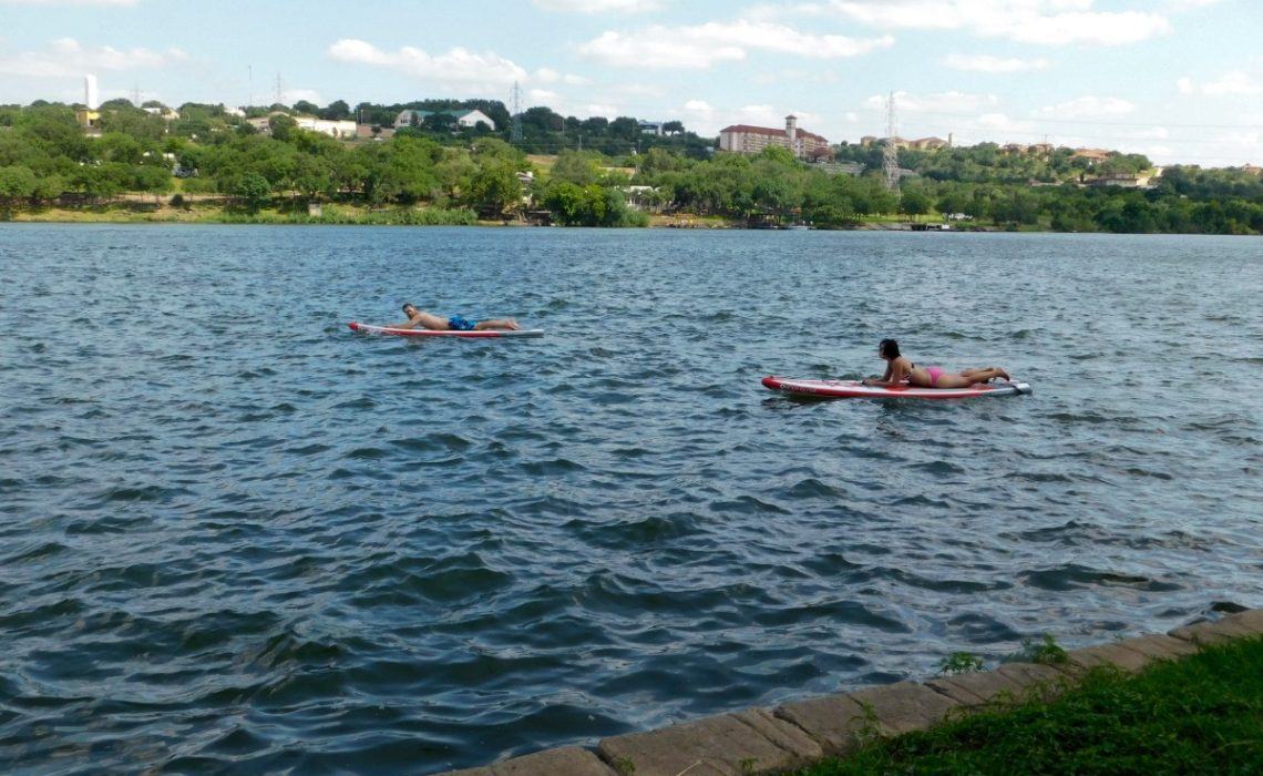 Lake Marble Falls paddleboarders