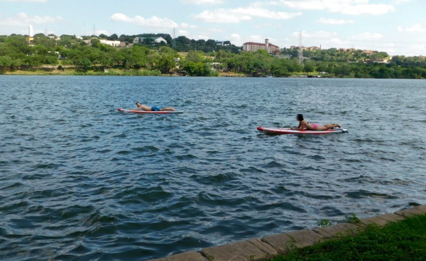 Lake Marble Falls paddleboarders