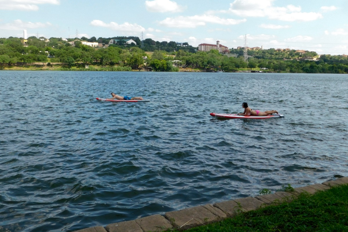 Lake Marble Falls paddleboarders