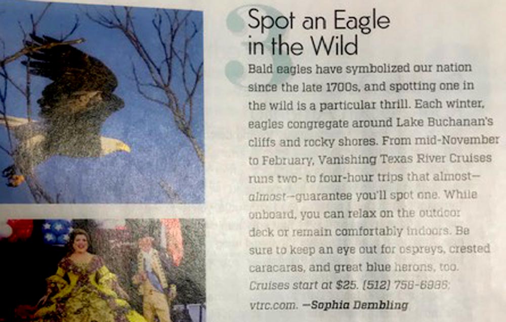 Burnet County Eagles in AAA Magazine