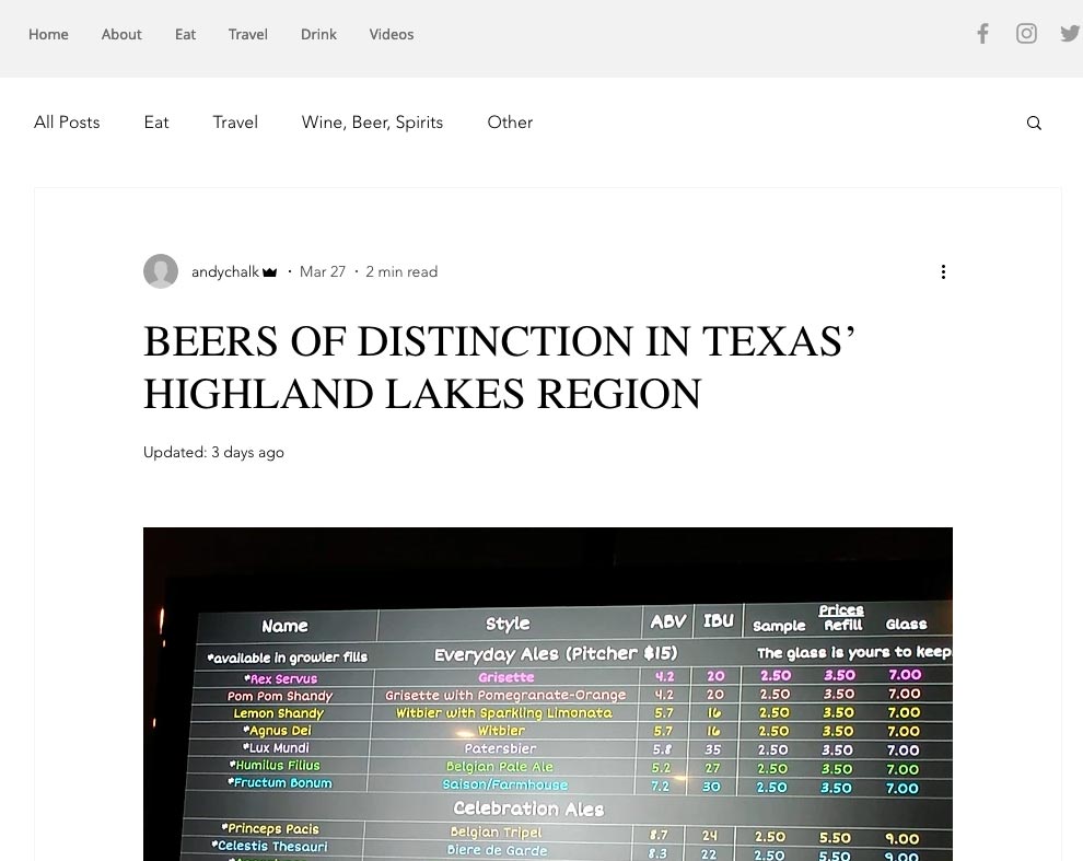 Chalk Report Discusses Highland Lakes Breweries