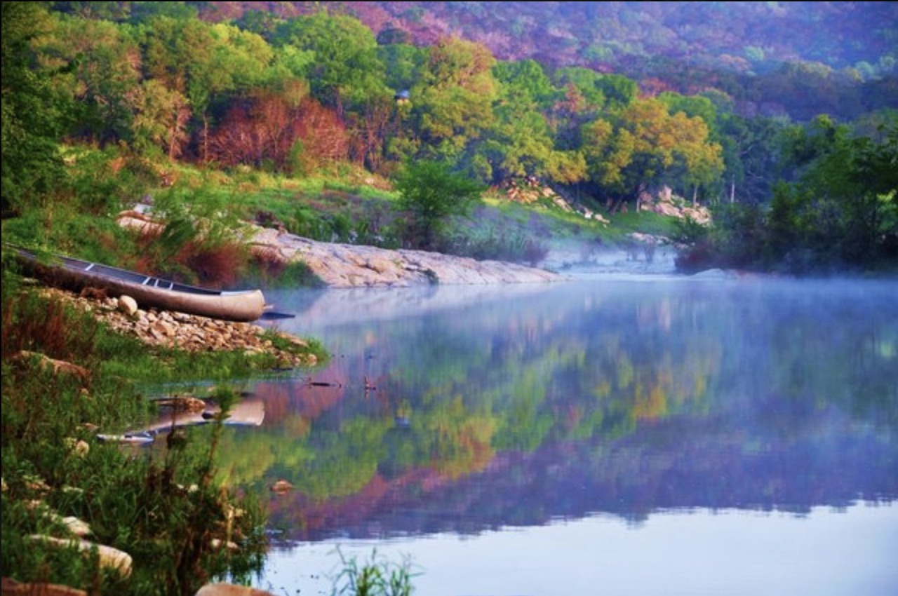 Canoe, swim, relax at Creekside Cabins near Marble Falls