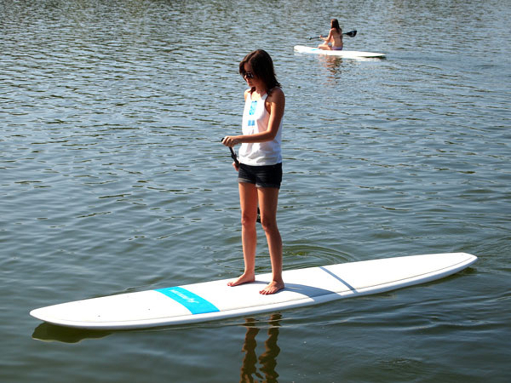 Standup paddleboarding on the Highland Lakes