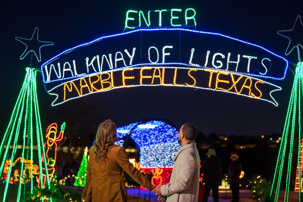 Walkway of Lights in Marble Falls