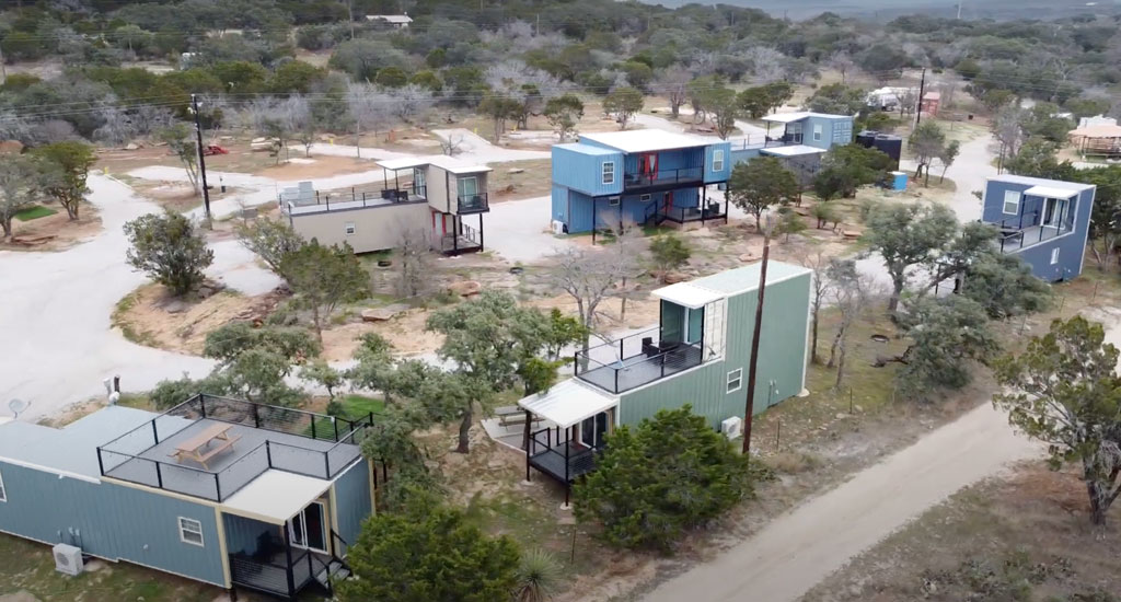Container City at Spider Mountain on Lake Buchanan