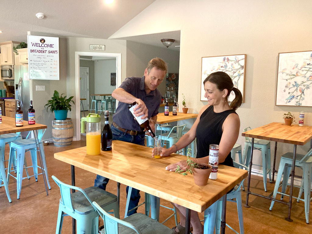 Winemaker Michael Hasler at Decadent Saint