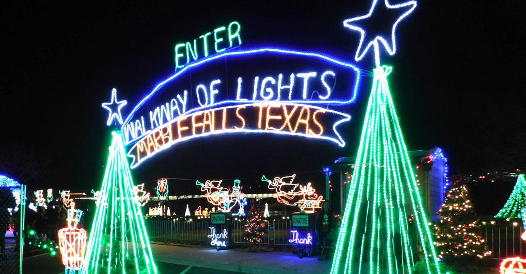 Walkway of Lights in Marble Falls