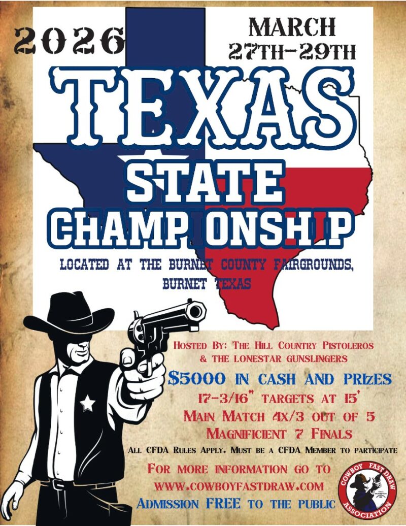 State Fast Cowboy Fast Draw State Championship - The Highland Lakes of Burnet ...