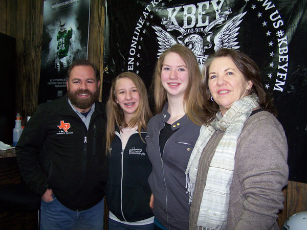 Jason Jamar, Kathleen VanBerg and Emily and Abby Dillard at KBEY 103.9 FM Radio Picayune.