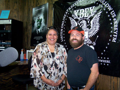 Gloria Vaughan and Jason Jamar at KBEY 103.9 FM