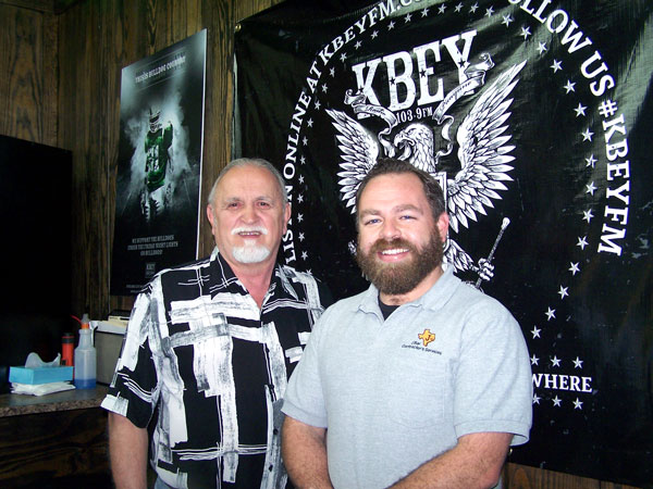 KBEY 103.9 FM Radio Picayune guest Randy Hilmer along with JBar's Jason Jamar.