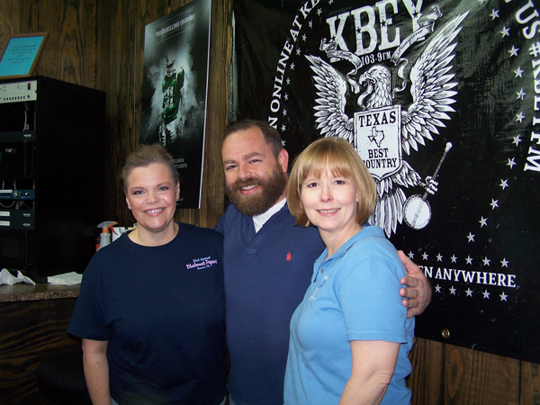 KBEY 103.9 FM Radio Picayune guests Kim Winkler (left) and Suzanne Brown with Jason Jamar.