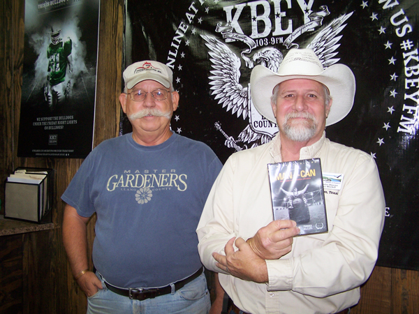 KBEY 103.9 FM Radio Picayune guests Briley Mitchell (right) and Chris Slade.
