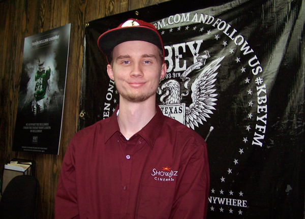 KBEY 103.9 FM Radio Picayune guest Tyler Wills of ShowBiz Cinemas 8 in Marble Falls.