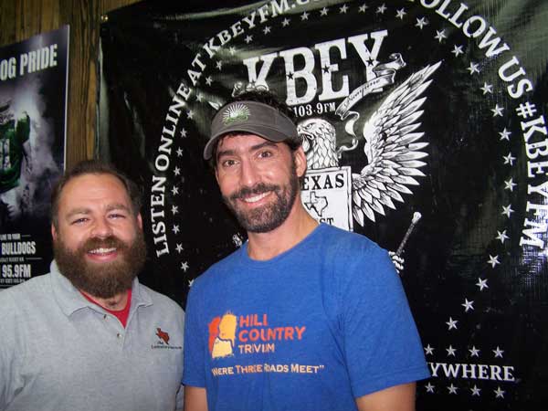 KBEY 103.9 FM Radio Picayune's 'JBar Weekend Restroom Report' with Jason Jamar and guest Brad Quinn for the Hill Country Trivium.