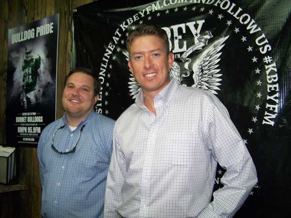 KBEY 103.9 FM Radio Picayune guests Cody Henson (left) and Ben Farmer.