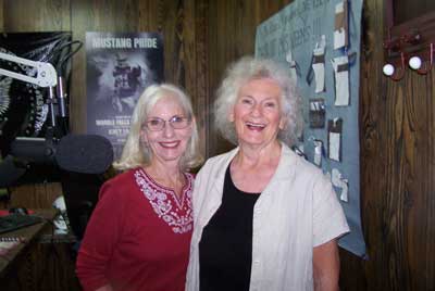 KBEY 103.9 FM Radio Picayune guests Sharon Drake (left) and Margy Butler of the Highland Lakes Birding and Wildflower Society.