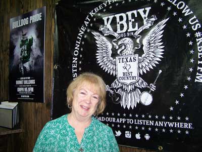 KBEY 103.9 FM Radio Picayune guest Judy Lively of the Burnet County Heritage Society.