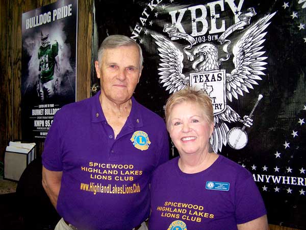 KBEY 103.9 FM Radio Picayune guests Paul Kronbergs and Barbara Tweed of the Spicewood & Highland Lakes Lions Club.