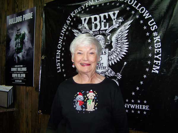 Sally Stemac of the Bluebonnet Chorale and a member of the Hill Country Community Theatre Players.