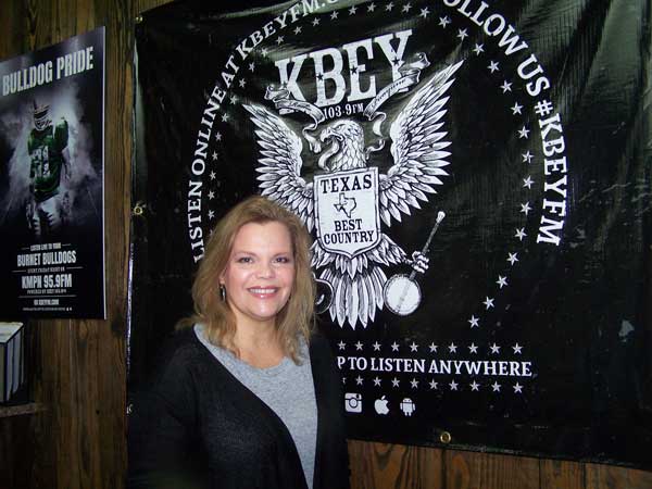 KBEY 103.9 FM Radio Picayune guest Kim Winkler, executive director of the Burnet Chamber of Commerce.