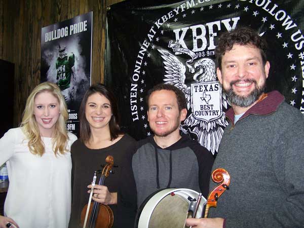KBEY 103.9 FM Radio Picayune guests Blakely Giles of The Phoenix Center and Neve Fahy, Rob Forkner, and Chris Buckley of the Irish band The Here & Now.