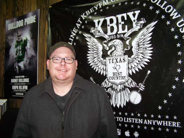 Nate McDaniel of ShowBiz Cinemas 8 in Marble Falls with the KBEY 103.9 FM 'Movie Minute.'