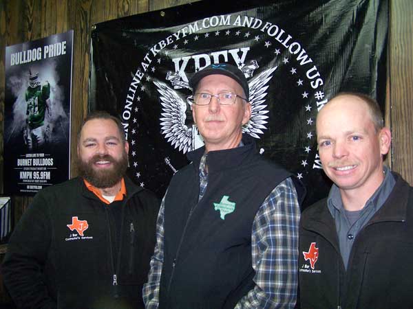 'JBar Weekend Restroom Report' hosts Jason Jamar (left) and David Jamar (center) with Joe Vann.
