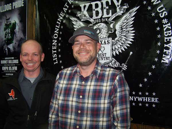 David Jamar of the 'JBar Weekend Restroom Report' and guest Rusty Stout.