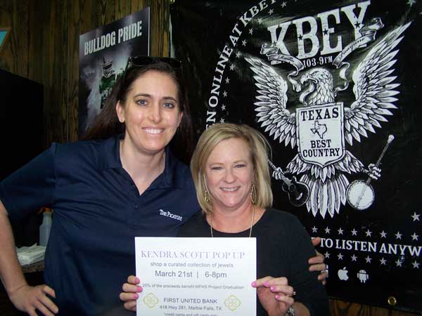 KBEY 103.9 FM Radio Picayune guest Julie Zavala (right) with Amber Weems.