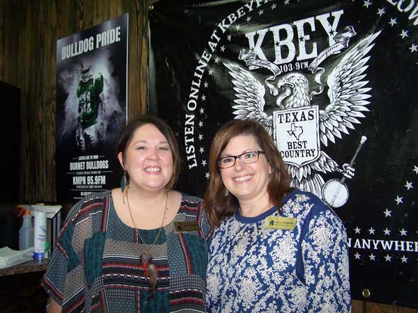 KBEY 103.9 FM Radio Picayune guests Whitney Goble (left) and Kelly Forister of the Hill Country Children's Advocacy Center.