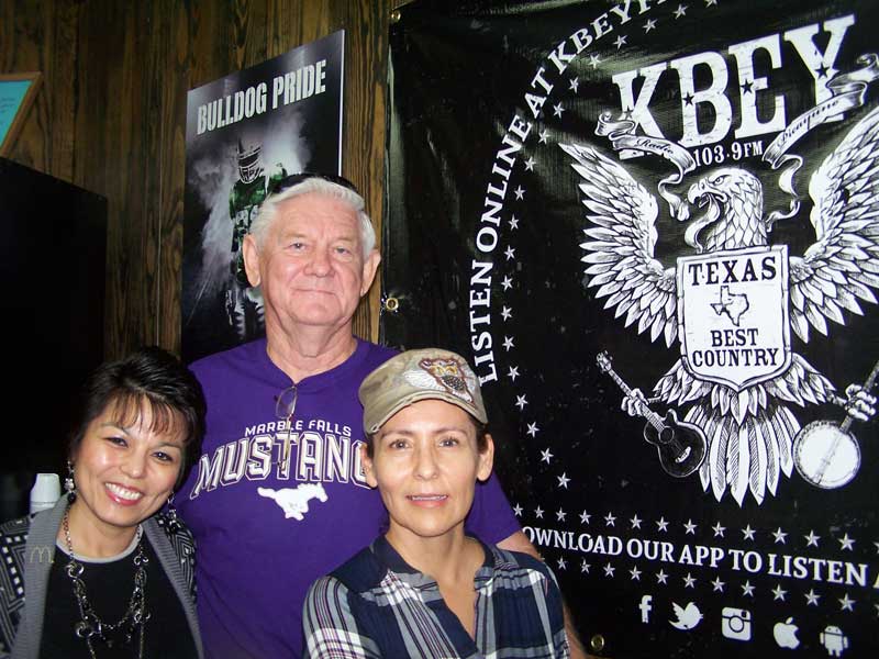 KBEY 103.9 FM guests Maria Lim (left), Terry Evans, and Ely Banuet talk about the Children's Day Celebration.