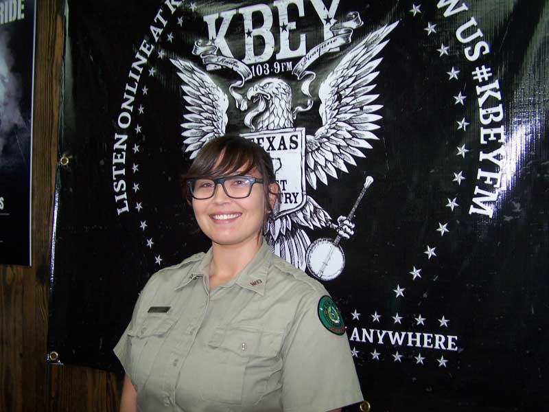 KBEY 103.9 FM guest Nina Cardenas, assistant park superintendent at Lyndon B. Johnson State Park and Historic Site.