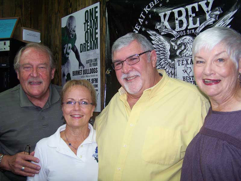 KBEY 103.9 FM Radio Picayune guests Don Jacks, Mary Williams, Gary Kesler, and Sally Stemac.