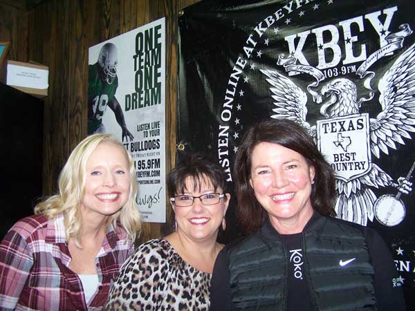 KBEY 103.9 FM guests Michelle Hudgins (left) of Bulldog Bodywerks, Shannon Jamison of Atkins Pharmacy, and Sharon Lotz of Koko FitClub.