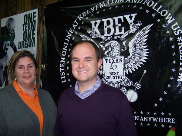 Sandy Boulter of JBar and Christian Fletcher of the Marble Falls EDC.