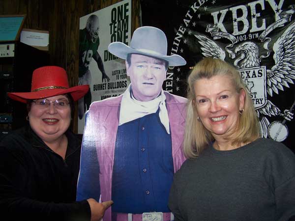 KBEY 103.9 FM Radio Picayune guests Karyn Mason (left) and D.J. Yows of the Highland Lakes Service League.