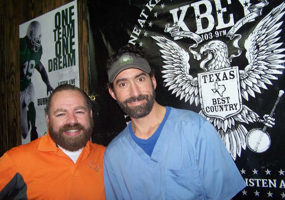 Jason Jamar and Brad Quinn for the 'JBar Weekend Restroom Report' on KBEY 103.9 FM Radio Picayune.