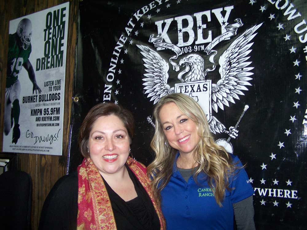 KBEY 103.9 FM guests Becca Schafer (left) and Tara Gray of Candlelight Ranch.