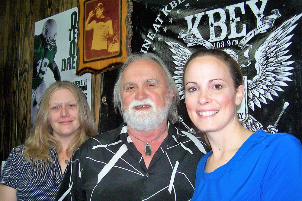 KBEY 103.9 FM guests of the cast for coming in: Bess Gershowitz (left), Randy Hilmer, and Christina Munoz talk about the Hill Country Community Theatre's 'The Red Velvet Cake War.'