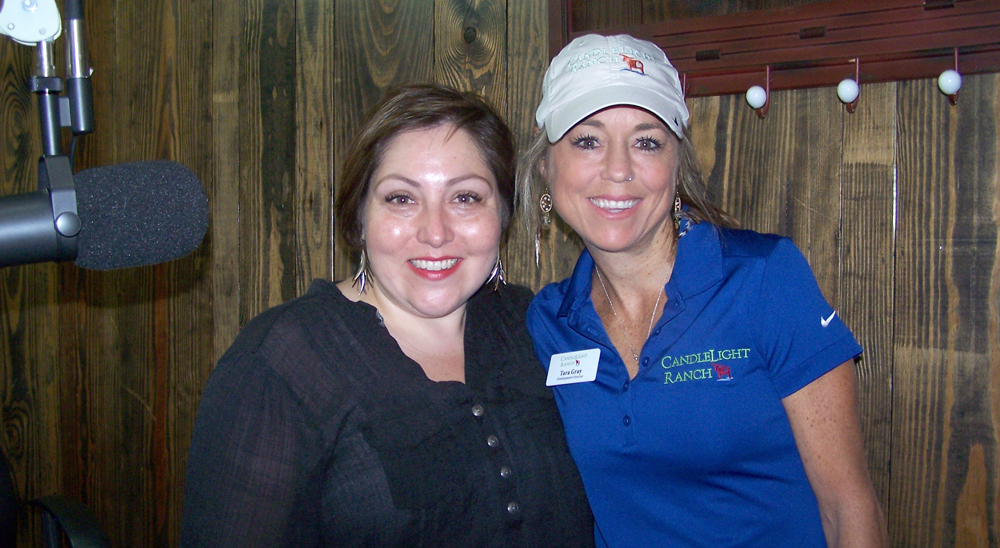 KBEY 103.9 FM Radio Picayune guests Becca Schaffer (left) and Tara Gray of Candlelight Ranch.