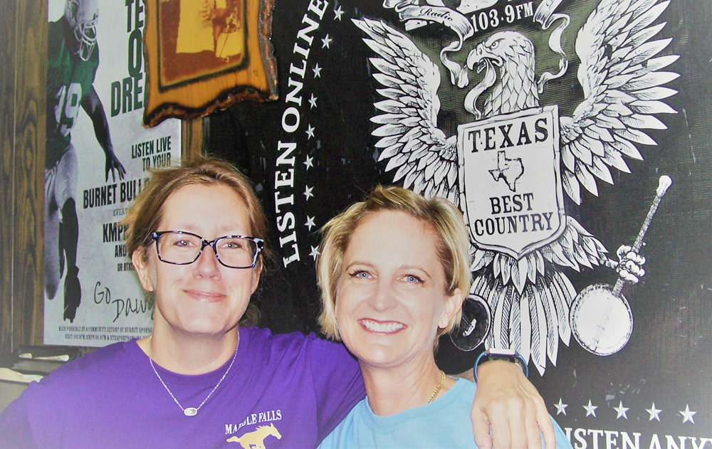 KBEY 103.9 FM guests Jennifer Hall (left) and Shannon McCannon, organizers of the Back to School Blast.