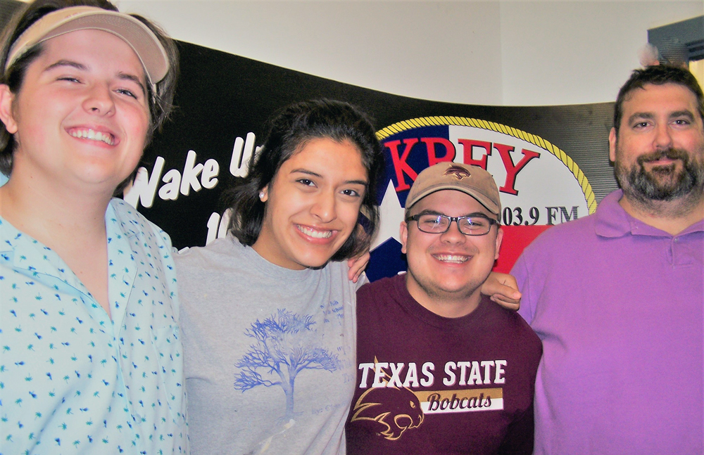 The cast and crew of the Hill Country Community Theatre's 'State Fair' at KBEY 103.9 FM.