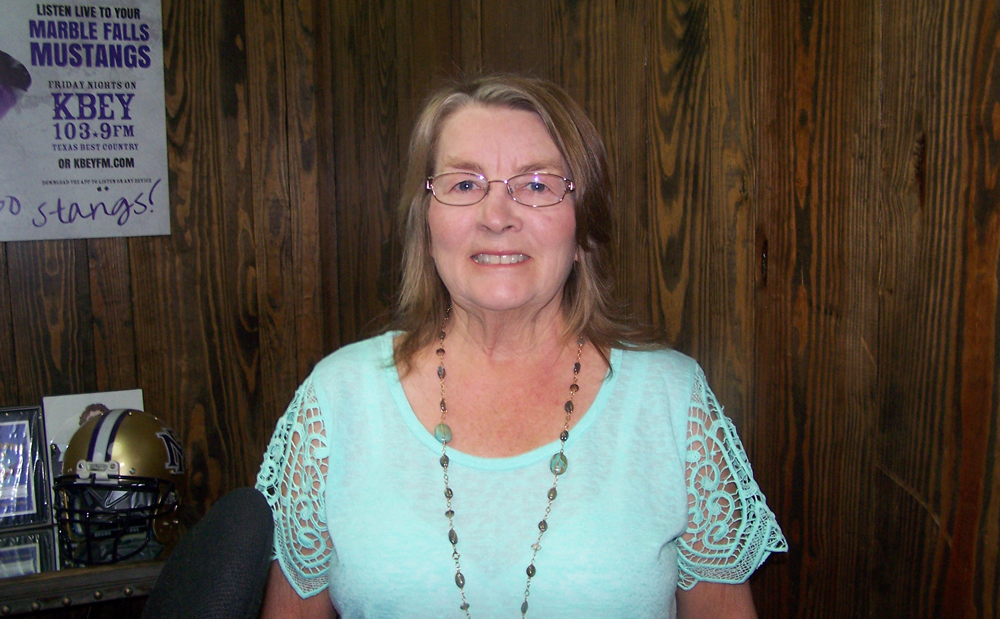 KBEY 103.9 FM Radio Picayune guest Merrill Laurentz of the Highland Lakes Service League.