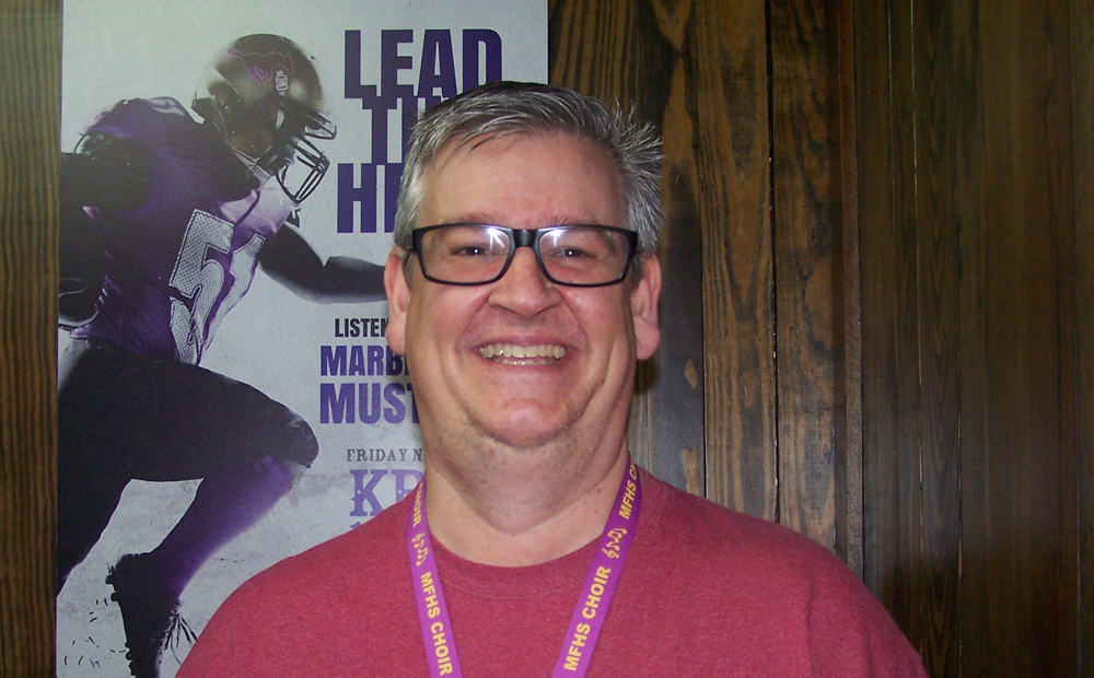 Marble Falls High School choir director Bryce Gage